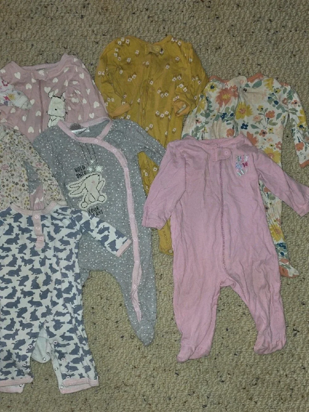 Mixed Baby Footed Pajama Bundle Of 10 - Size 3-6m